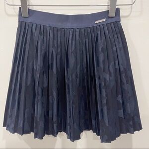 Mayoral Navy Blue Printed Pleated Skirt Size 10